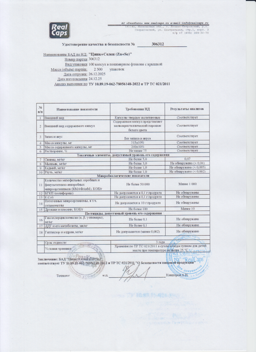 Паспорт №122025